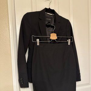 Banana Republic Suit Set (Black Blazer and Pencil Skirt - Size 00P)